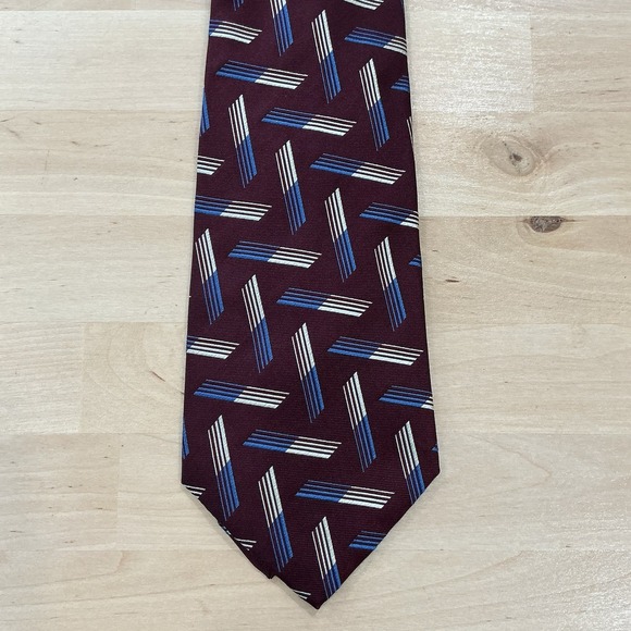 Polo by Ralph Lauren Other - Vintage Polo Ralph Lauren Men's Brown Tan Tie 100% silk Handmade USA Geometric
